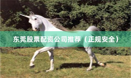 东莞股票配资公司推荐（正规安全）