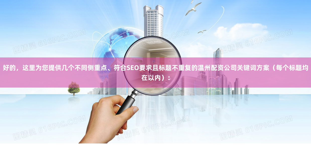 好的，这里为您提供几个不同侧重点、符合SEO要求且标题不重复的温州配资公司关键词方案（每个标题均在以内）：